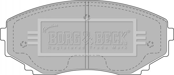 Borg & Beck BBP1472 - Тормозные колодки, дисковые, комплект autospares.lv