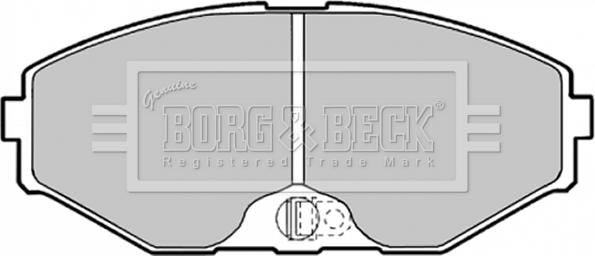 Borg & Beck BBP1598 - Тормозные колодки, дисковые, комплект autospares.lv
