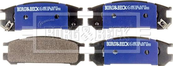 Borg & Beck BBP1508 - Тормозные колодки, дисковые, комплект autospares.lv