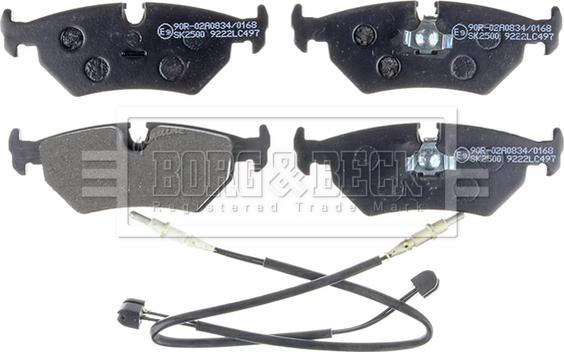 Borg & Beck BBP1515 - Тормозные колодки, дисковые, комплект autospares.lv