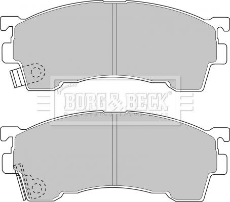 Borg & Beck BBP1516 - Тормозные колодки, дисковые, комплект autospares.lv