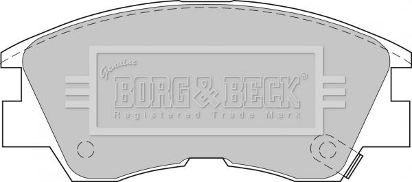 Borg & Beck BBP1511 - Тормозные колодки, дисковые, комплект autospares.lv