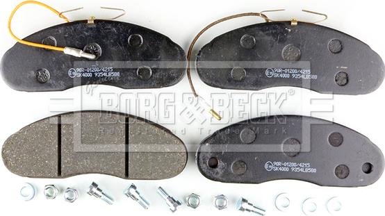 Borg & Beck BBP1513 - Тормозные колодки, дисковые, комплект autospares.lv