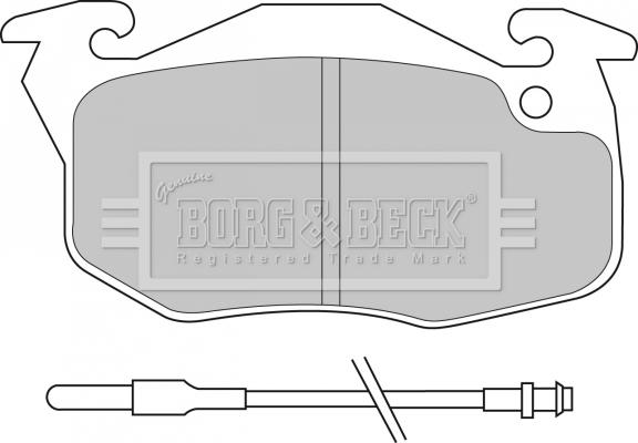 Borg & Beck BBP1532 - Тормозные колодки, дисковые, комплект autospares.lv