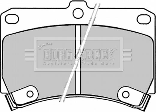 Borg & Beck BBP1520 - Тормозные колодки, дисковые, комплект autospares.lv