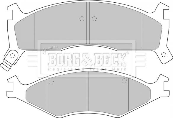 Borg & Beck BBP1573 - Тормозные колодки, дисковые, комплект autospares.lv