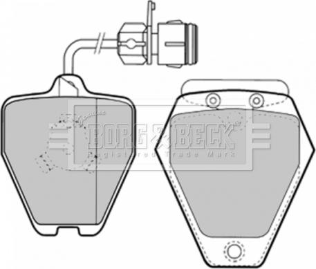 Borg & Beck BBP1577 - Тормозные колодки, дисковые, комплект autospares.lv