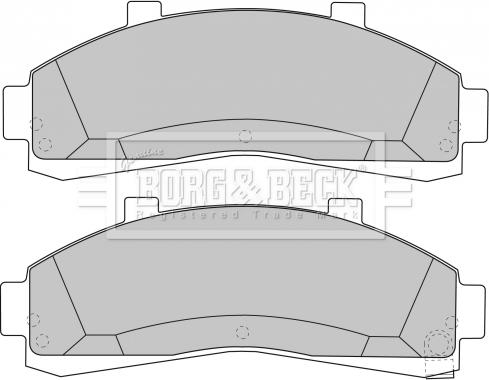Borg & Beck BBP1644 - Тормозные колодки, дисковые, комплект autospares.lv