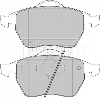 Borg & Beck BBP1645 - Тормозные колодки, дисковые, комплект autospares.lv