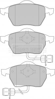 Borg & Beck BBP1646 - Тормозные колодки, дисковые, комплект autospares.lv