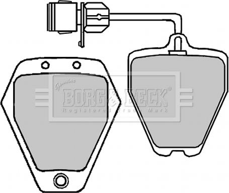 Borg & Beck BBP1647 - Тормозные колодки, дисковые, комплект autospares.lv