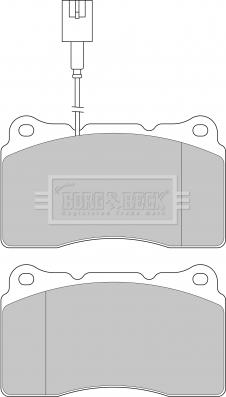 Borg & Beck BBP1655 - Тормозные колодки, дисковые, комплект autospares.lv