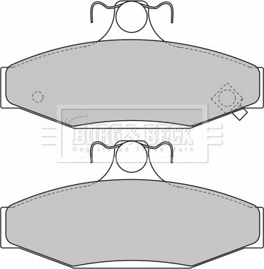 Borg & Beck BBP1650 - Тормозные колодки, дисковые, комплект autospares.lv