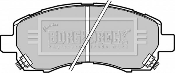 Borg & Beck BBP1609 - Тормозные колодки, дисковые, комплект autospares.lv