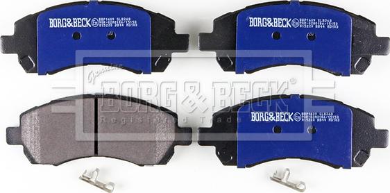 Borg & Beck BBP1609 - Тормозные колодки, дисковые, комплект autospares.lv