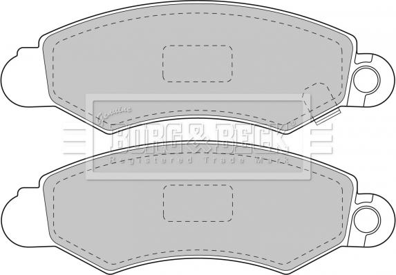 Borg & Beck BBP1606 - Тормозные колодки, дисковые, комплект autospares.lv