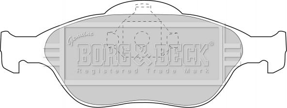 Borg & Beck BBP1615 - Тормозные колодки, дисковые, комплект autospares.lv