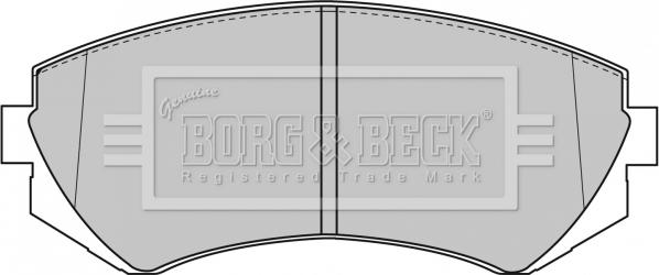 Borg & Beck BBP1611 - Тормозные колодки, дисковые, комплект autospares.lv