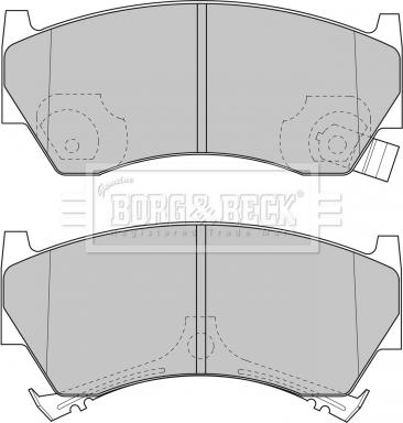 Borg & Beck BBP1613 - Тормозные колодки, дисковые, комплект autospares.lv