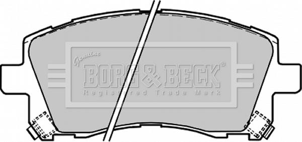 Borg & Beck BBP1680 - Тормозные колодки, дисковые, комплект autospares.lv