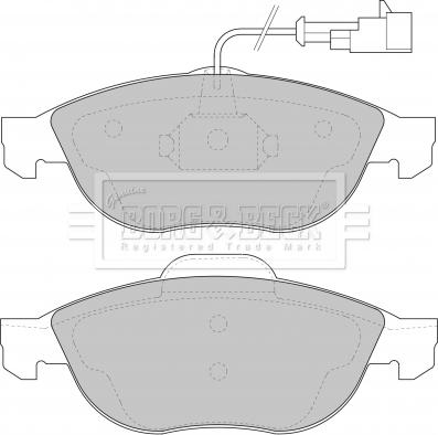 Borg & Beck BBP1635 - Тормозные колодки, дисковые, комплект autospares.lv