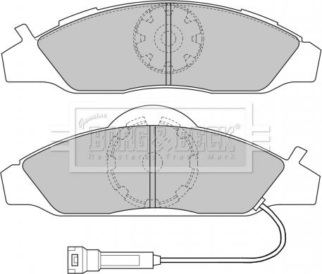 Borg & Beck BBP1633 - Тормозные колодки, дисковые, комплект autospares.lv