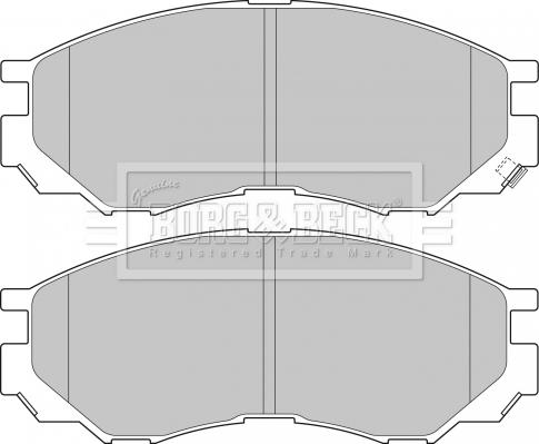 Borg & Beck BBP1637 - Тормозные колодки, дисковые, комплект autospares.lv
