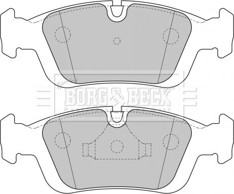 Borg & Beck BBP1627 - Тормозные колодки, дисковые, комплект autospares.lv