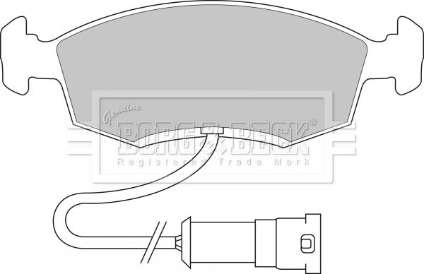 Borg & Beck BBP1096 - Тормозные колодки, дисковые, комплект autospares.lv