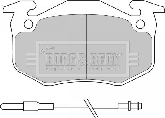 Borg & Beck BBP1097 - Тормозные колодки, дисковые, комплект autospares.lv