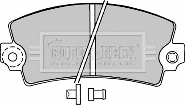 Borg & Beck BBP1047 - Тормозные колодки, дисковые, комплект autospares.lv