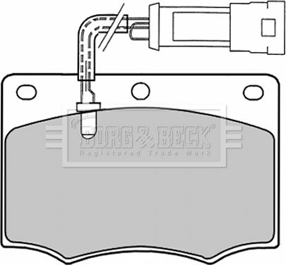 Borg & Beck BBP1058 - Тормозные колодки, дисковые, комплект autospares.lv