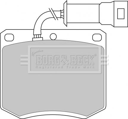 Borg & Beck BBP1052 - Тормозные колодки, дисковые, комплект autospares.lv