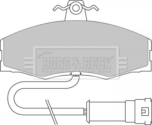 Borg & Beck BBP1060 - Тормозные колодки, дисковые, комплект autospares.lv