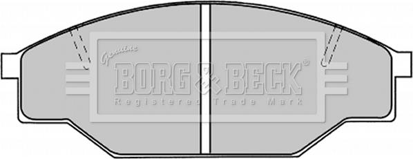 Borg & Beck BBP1019 - Тормозные колодки, дисковые, комплект autospares.lv