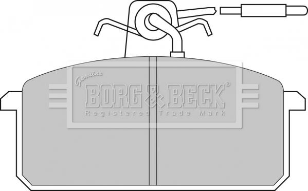 Borg & Beck BBP1015 - Тормозные колодки, дисковые, комплект autospares.lv