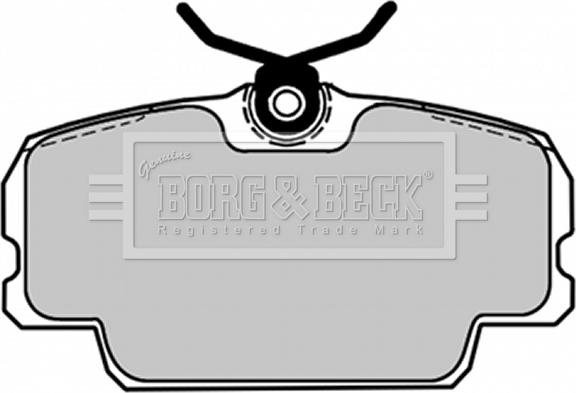 Borg & Beck BBP1084 - Тормозные колодки, дисковые, комплект autospares.lv