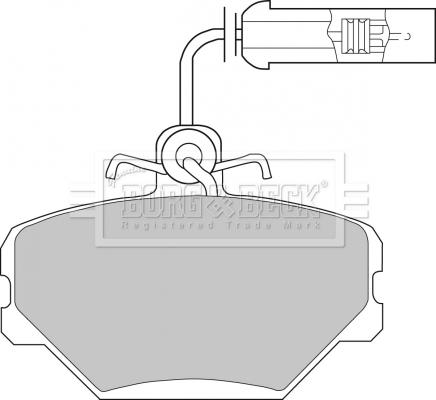 Borg & Beck BBP1086 - Тормозные колодки, дисковые, комплект autospares.lv