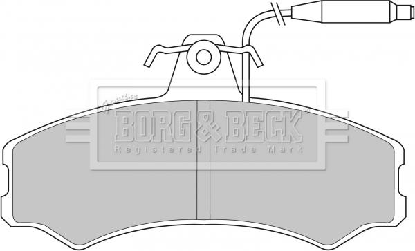 Borg & Beck BBP1082 - Тормозные колодки, дисковые, комплект autospares.lv
