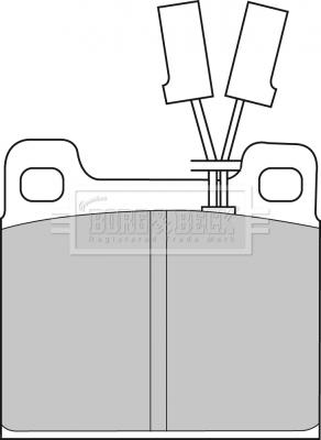 Borg & Beck BBP1025 - Тормозные колодки, дисковые, комплект autospares.lv