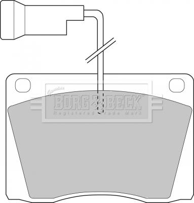 Borg & Beck BBP1021 - Тормозные колодки, дисковые, комплект autospares.lv