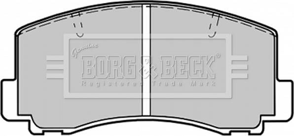 Borg & Beck BBP1198 - Тормозные колодки, дисковые, комплект autospares.lv