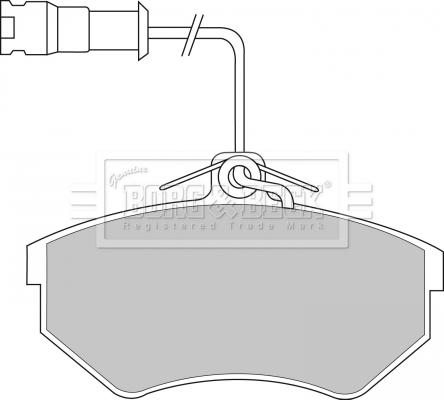 Borg & Beck BBP1146 - Тормозные колодки, дисковые, комплект autospares.lv