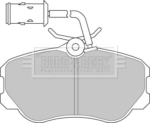 Borg & Beck BBP1141 - Тормозные колодки, дисковые, комплект autospares.lv