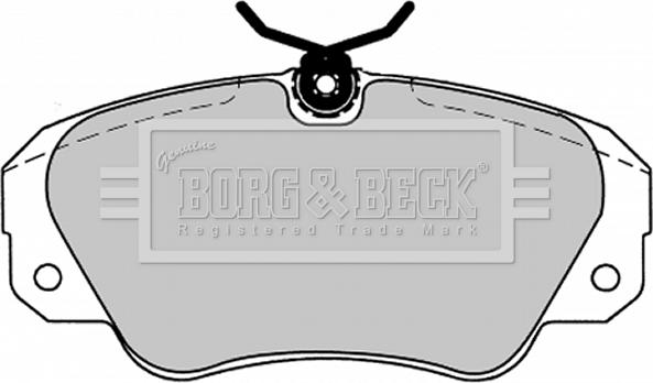 Borg & Beck BBP1143 - Тормозные колодки, дисковые, комплект autospares.lv