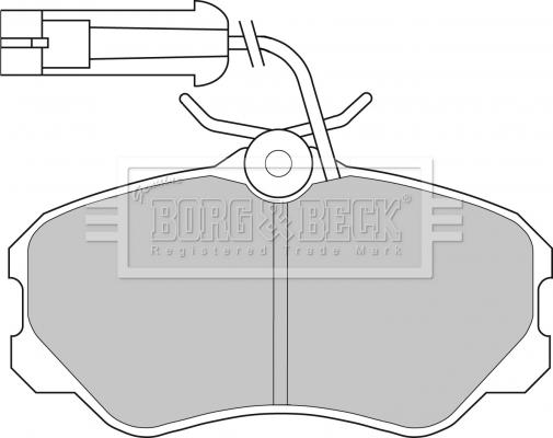 Borg & Beck BBP1142 - Тормозные колодки, дисковые, комплект autospares.lv