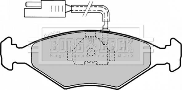 Borg & Beck BBP1147 - Тормозные колодки, дисковые, комплект autospares.lv