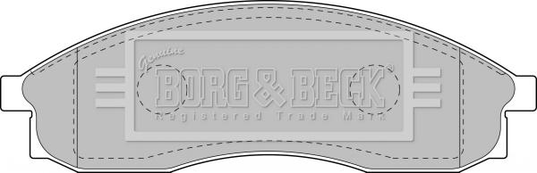 Borg & Beck BBP1151 - Тормозные колодки, дисковые, комплект autospares.lv