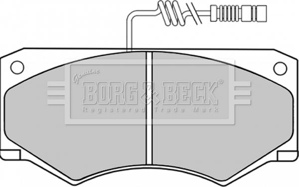 Borg & Beck BBP1153 - Тормозные колодки, дисковые, комплект autospares.lv