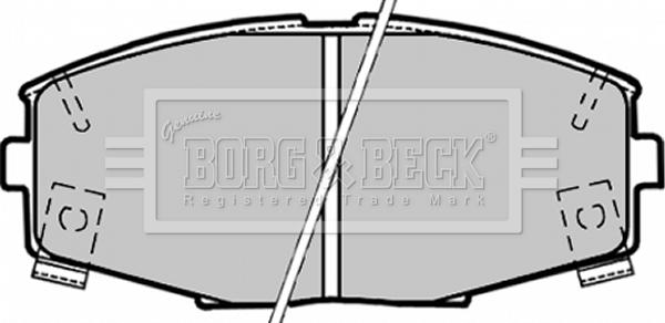 Borg & Beck BBP1164 - Тормозные колодки, дисковые, комплект autospares.lv